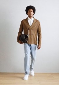 Lindbergh SHAWL COLLAR CARDIGAN - Kardiganas - brown