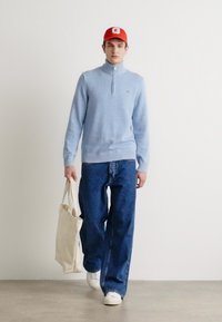 GANT CASUAL HALF  - Pulóver - light blue melange