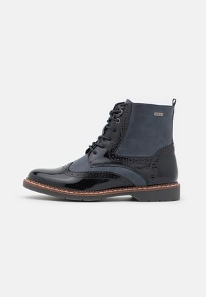 Lace-up ankle boots - navy