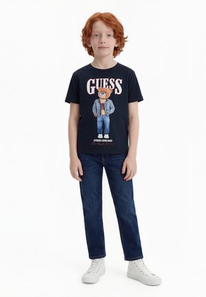 Guess JUNIOR - T-shirt imprimé - smart blue