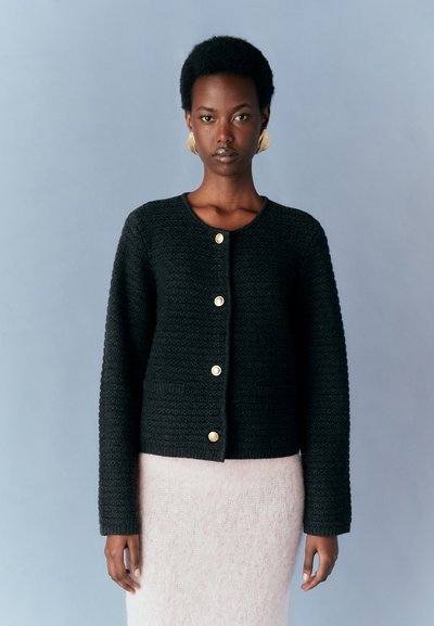 DESIGNERS REMIX CARMEN  - Adīta jaka - dark grey melange