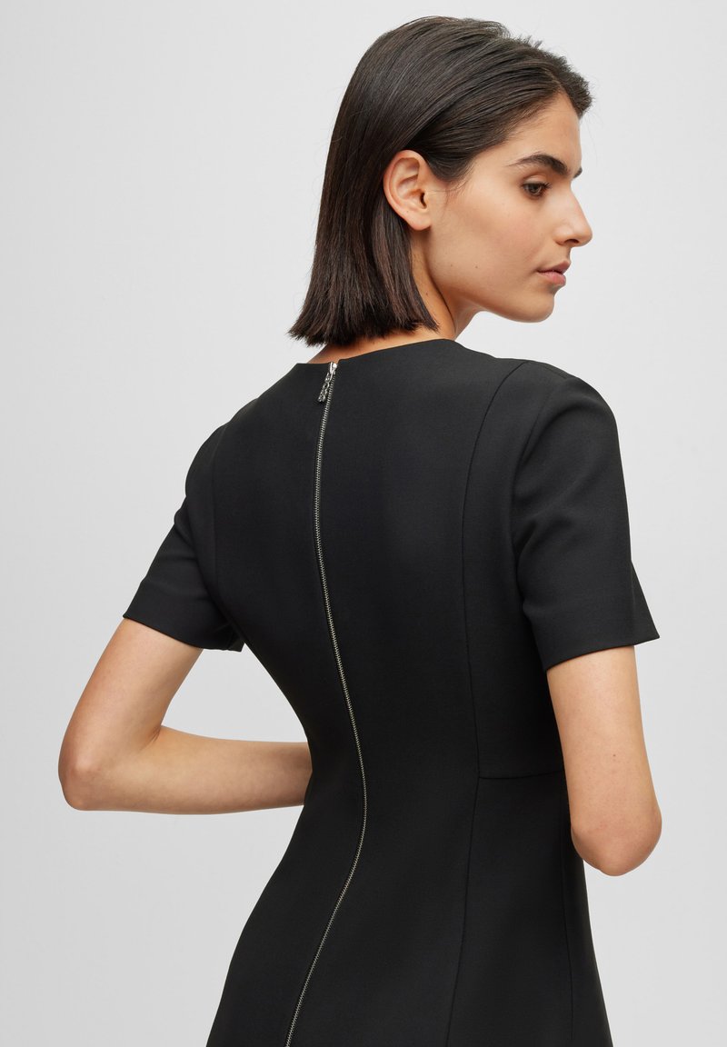 black dress with ribbon Ribbon Strap Mini Dress – BLACK main image 0