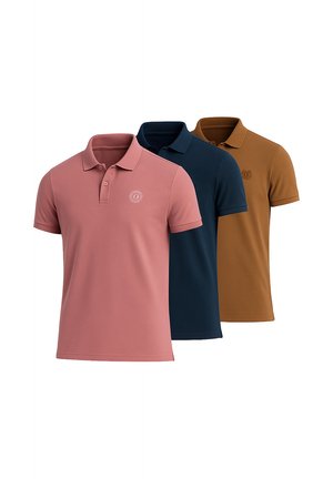 3 PACK - Polo - navy/light brown/rose