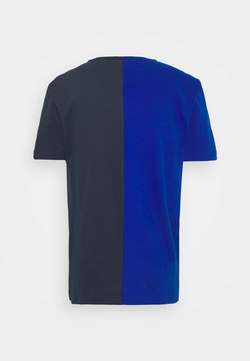 Tommy Jeans Half N Half Linear Logo Tee Unisex T Shirt Print Cobalt Twilight Navy Blauw Zalando Nl