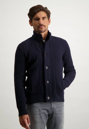 FANCY - Cardigan - dark blue plain