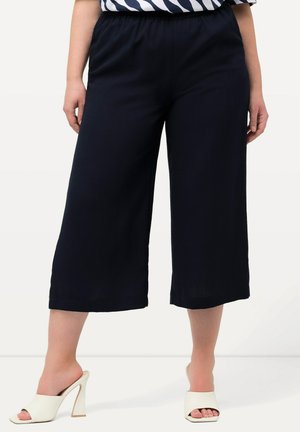 WIDE LEG ELASTIC WAIST - Broek - navy blue