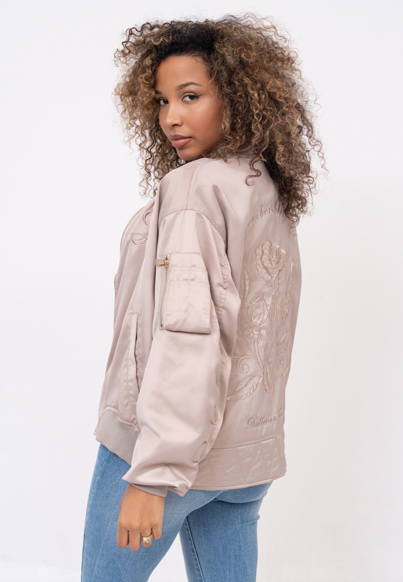 TAUPE/トープ/Diamond Pattern Bomber Jacket HIGHLAND TWILL BOMBER JACKET-SANDSTONE