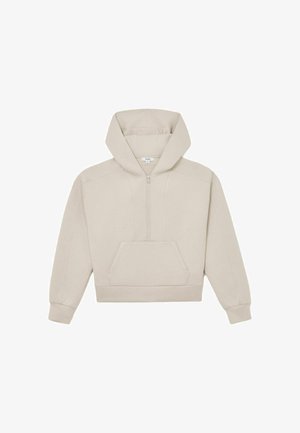 Reiss, REGULAR FIT - LOCKIE PREMIUM INTERLOCK HALF-ZIP HOODIE . - Hættetrøje - stone neutral