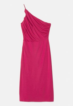 RUTH ONE SHOULDER MIDI DRESS - Džersejové šaty - carmine