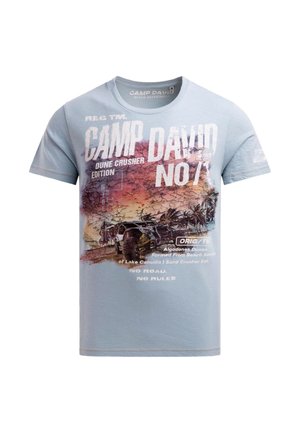Camp David, CAMP DAVID T-SHIRT DUNE CRUSHER KURZARMSHIRT - T-shirt print - hellblau