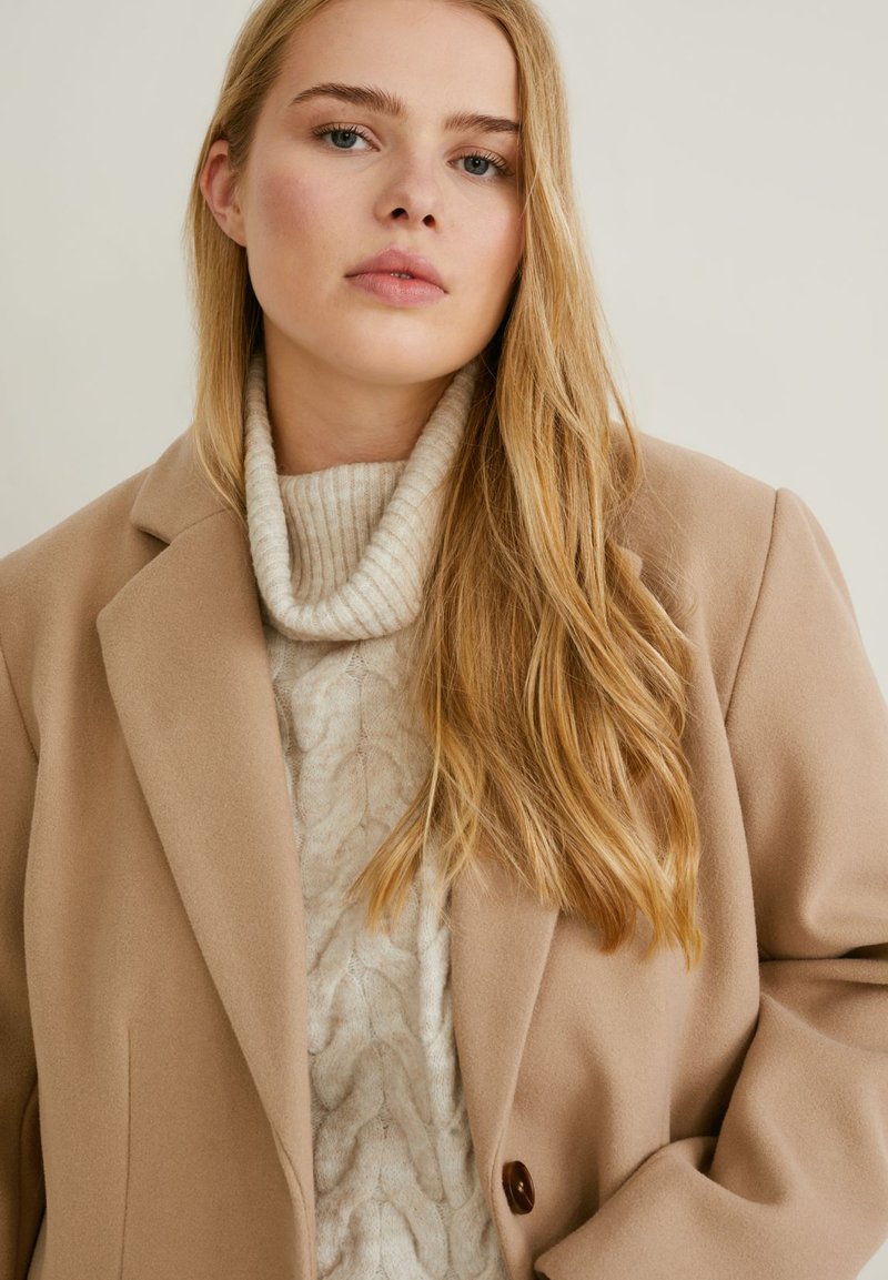 Wollmantel C Und A Mantel Beige Benetton Mantel Braun United