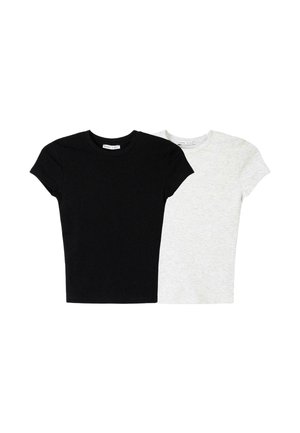 SHORT SLEEVE ROUND NECK - 2-PACK  - T-shirts basic - black