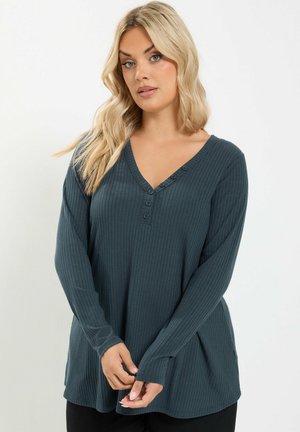 Yours Clothing, PLUS SIZE LONG SLEEVE TOPS - T-shirt à manches longues - dark grey