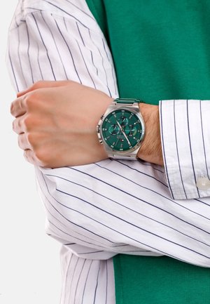 Chronograph watch - silver green