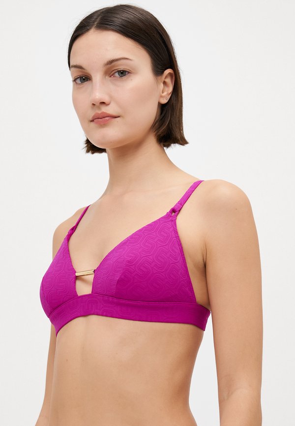 WIREFREE TRIANGLE SPACER BRA - Bikini top - tyrian fuchsia3
