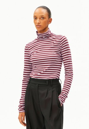 ARMEDANGELS, GRAZILIANAA STRIPES - Longsleeve - moonlit lilac-velvet red