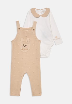 BABY SET BODY+KNIT OVERALL - Salopete - sand grain
