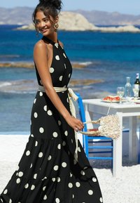 Friends Like These TIE SIDE POLKA DOT   REGULAR FIT - Maxi ruha - black white