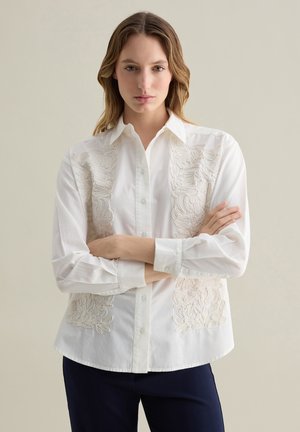 PIOMBO EMBELLISHED - Button-down blouse - optical white