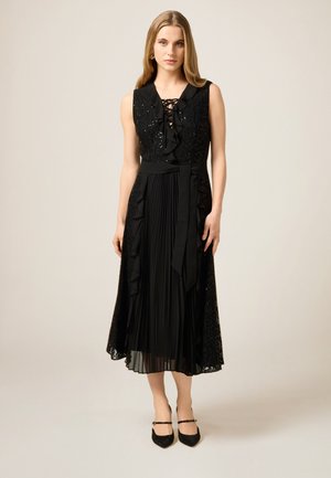CON VOLANT E PAILLETTES - Cocktailkjole / festkjole - nero