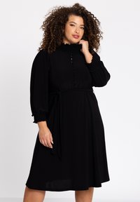 YOEK MIT KNÖPFEN - Blusenkleid - black