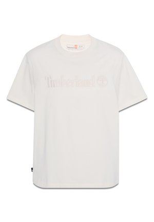 Timberland SHORT SLEEVE - Camiseta estampada - natural