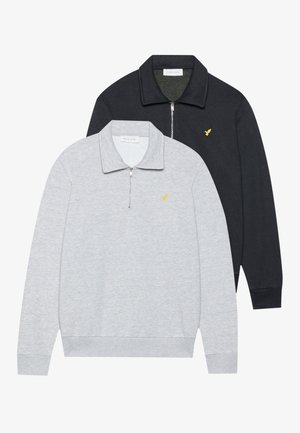 2 PACK - Collegepaita - black/mottled light grey