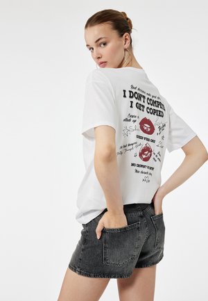 T-shirt print - beige