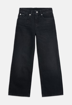 Calvin Klein Jeans, KIDS' HIGH RISE WIDE LEG JEANS - Дънки с прав крачол - denim black