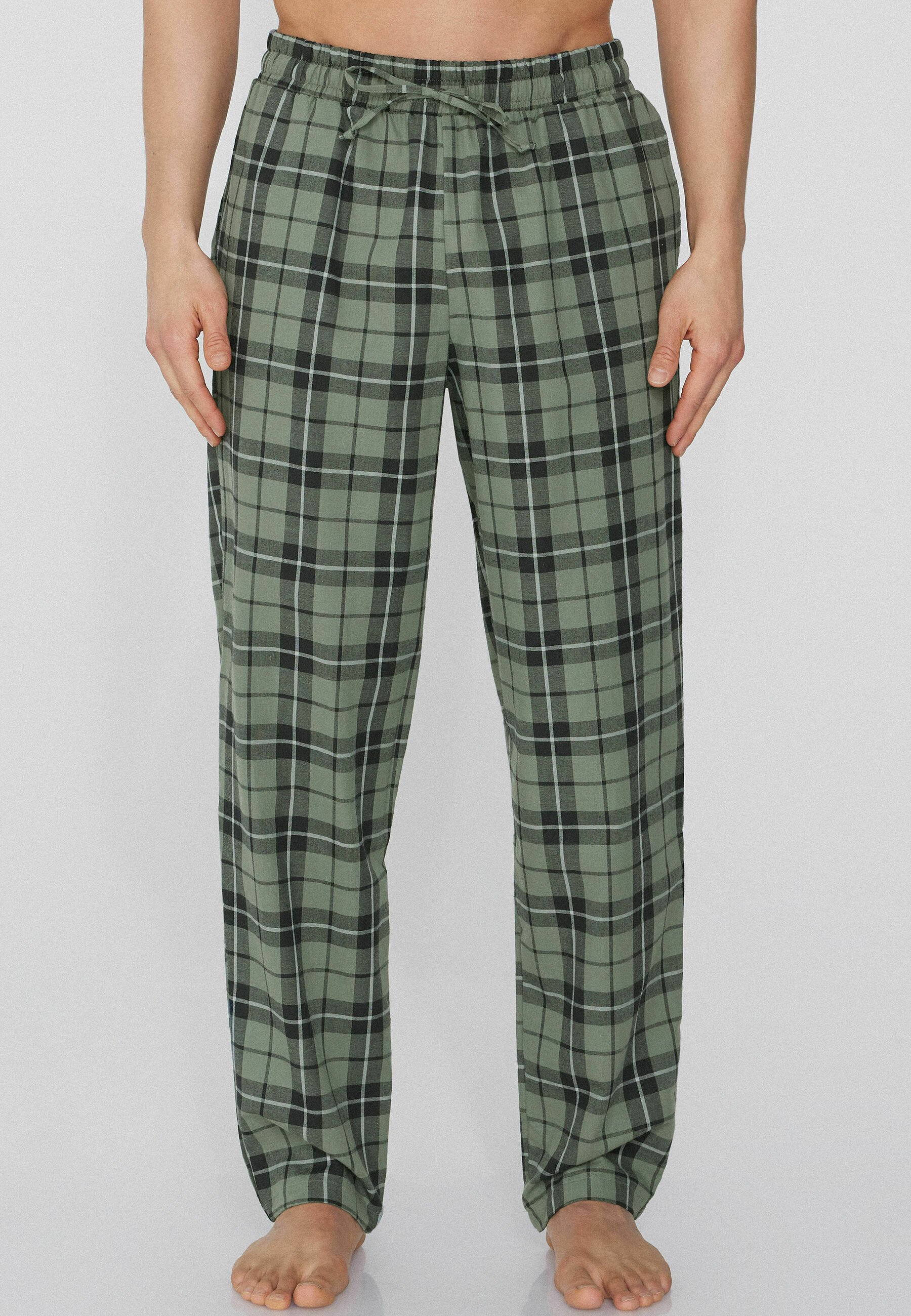 Tezenis Pyjama bottoms y stampa check green/green Zalando