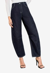PETITE - Jean baggy - rinse blue