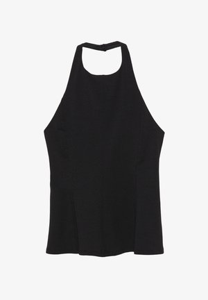 PEPLUM DETAIL HALTER - Débardeur - black
