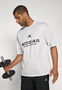 adidas Sportswear TIRO TEE - Marškinėliai su spaudiniu - grey one/black