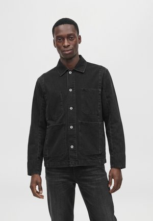 Mads Nørgaard, SALVO REWORKED CHORE JACKET - Дънково яке - black stone wash