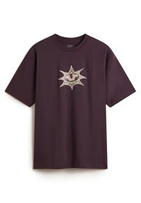 Vans STAR CHECKER - Print T-shirt - dark red