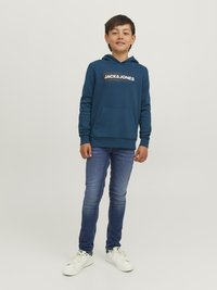 Jack & Jones Junior JJECORP LOGO PLAY - Mikina s kapucí - sailor blue