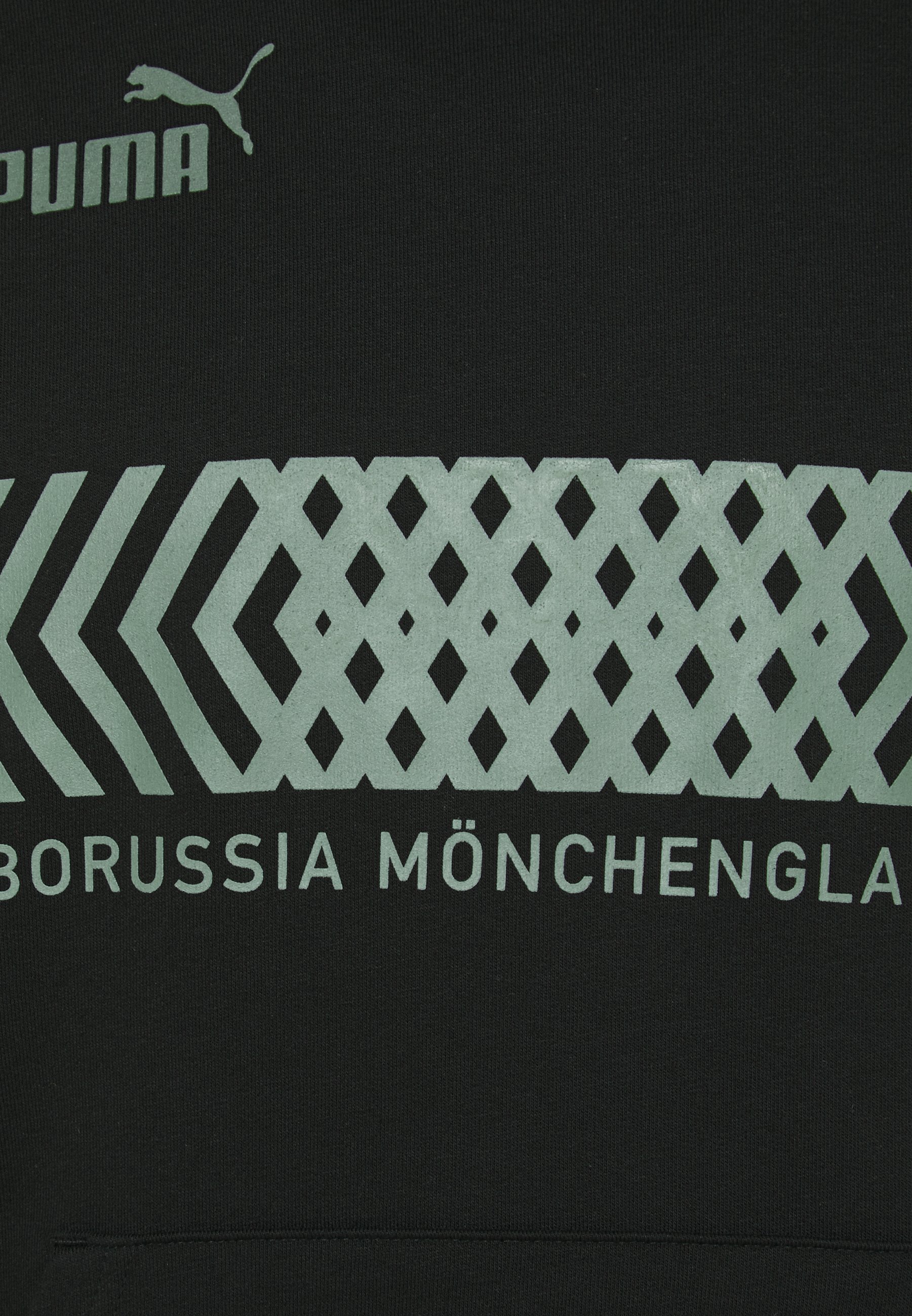 Puma BORUSSIA MÖNCHENGLADBACH CULTURE HOODY - Felpa con cappuccio -  black/laurel wreath/nero - Zalando.it