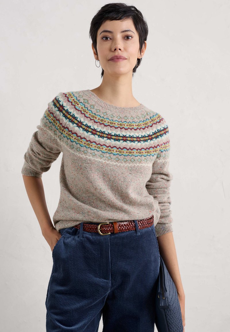 Seasalt Cornwall SEAS EDGE - Svetr - multi knit harlyn pink grass multi