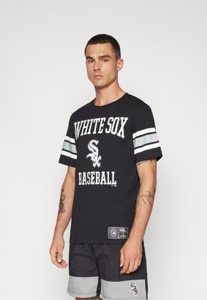 Fanatics MLB CHICAGO WHITE SOX SEASONAL HELMET CREW TEE - T-shirt con stampa - black/stone gray
