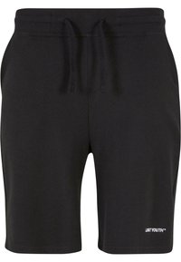 Crne pamučne kratke hlače s elastičnom navlakom i vezicom. Na donjem lijevom dijelu noge nalazi se mali bijeli logo "LOST YOUTH™".