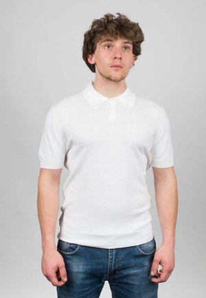 Dalle Piane Cashmere TWO-BUTTON SHORT SLEEVE - Poloshirts - bianco