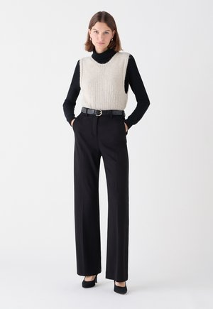 FRENCH BRAND FASHION ELEGANT MODERN PLEA - Pantalon classique - noir