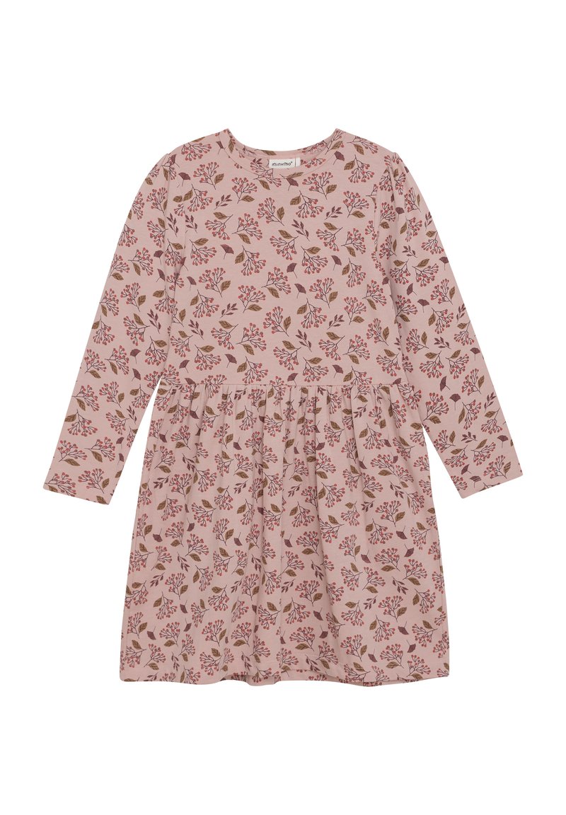 Minymo LONG SLEEVES ALL OVER PRINT - Jerseykleid - misty rose