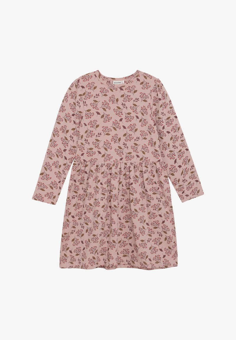 Minymo LONG SLEEVES ALL OVER PRINT - Jerseykleid - misty rose