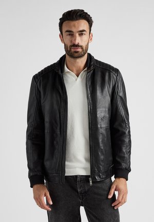 Leren jas - black