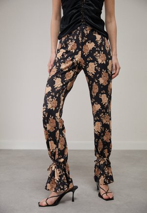 ROKH TIE HEM TROUSERS - Παντελόνι - black