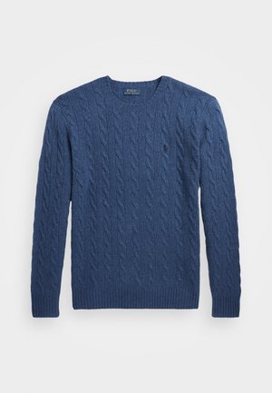 Polo Ralph Lauren CABLE KNIT WOOL CASHMERE JUMPER - Strickpullover - rustic navy heather