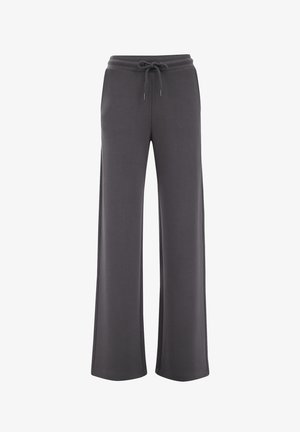 Hallid laiad hallid sweatpants, mis on valmistatud pehmest kangast. Omavad paela vöökohta ja minimaalset õmblusdetailide disaini. Taskud ei ole nähtavad.