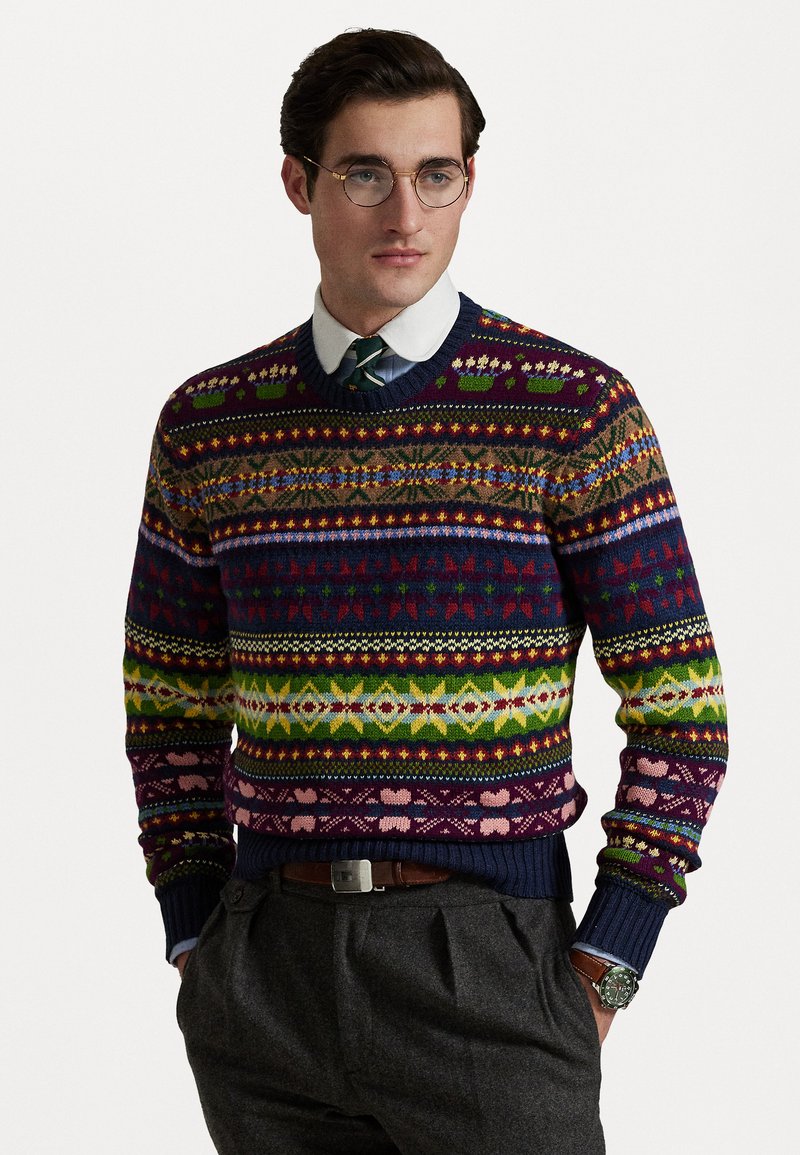 Polo Ralph Lauren - Fair Isle Cotton Blend Jumper - Jersey de punto - navy, Ampliar