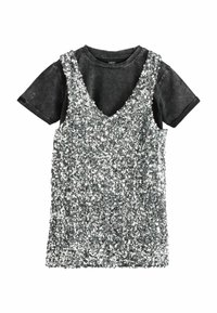 Next SEQUIN SET  - REGULAR FIT - Koktailové šaty/večierkové šaty - silver